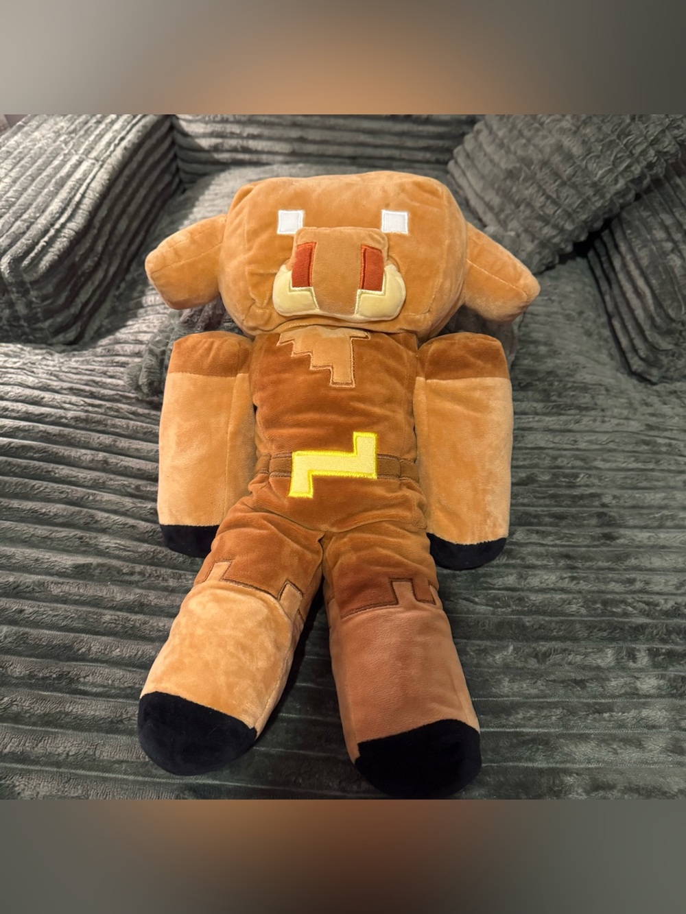 Minecraft Piglin Pillow Buddy Plush Large 21" Stuffed Animal Character Toy.